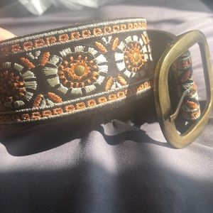 Lucky brand embroidered belt size M